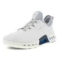ECCO Men's Biom C4 Gore-tex Waterproof Golf Shoe, White/Concrete, 9-9.5