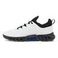 ECCO Men's Biom C4 Gore-tex Waterproof Golf Shoe, White/Black, 8-8.5