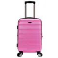 Rockland Melbourne Hardside Expandable Spinner Wheel Luggage, Pink, Carry-On 20-Inch, Melbourne Hardside Expandable Spinner Wheel Luggage