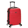 Rockland Melbourne Hardside Expandable Spinner Wheel Luggage, Red, Carry-On 20-Inch, Red, Carry-On 20-Inch, Melbourne Hardside Expandable Spinner Wheel Luggage