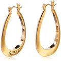 GUESS Basic Small Oval Logo Hoop Earrings, Metal