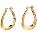 GUESS Basic Small Oval Logo Hoop Earrings, Metal