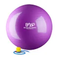 Black Mountain Products Static Strength Exercise 2000 Lbs Stability Ball with Pump, Purple, 55 cm