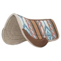 Weaver Leather Canvas Trail Saddle Pad - Wool Felt Liner Blue/Brown, 29" x 34"