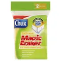 Chux Magic Eraser Bathroom Cleaning Pad with Drying Chamois Layer, Eliminates Soap Scum, 2 Count