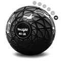 Yes4All Slam Balls 10 – 40lbs/Slam Medicine Ball Version/Sand-Filled No-Bounce Exercise Ball for Crossfit Workout and Strength Training – 40lbs, Black