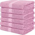 Simpli-Magic Cotton Set, Bath Towels, Pink, 24 x 46 Inches, 6 Count