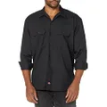 Dickies Men's Long Sleeve Work Shirt, Black, X-Large