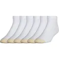 Gold Toe Men's 656P Cotton Quarter Athletic Socks, 12-16 Shoe Size, White, 6 Pairs One Size