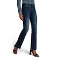G-STAR RAW Women's Midge Saddle Mid Rise Bootleg Fit in Neutro Stretch Jeans, Dk Aged 6553-89, 30W x 32L US