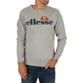 Ellesse Men's SL Succiso Sweatshirt, Grey Marl, XX-Large