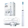 Philips Sonicare DiamondClean Electric Toothbrush, 2019 Edition, White (UK 2-pin Bathroom Plug with USB Travel Charger)