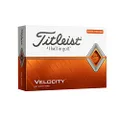 Titleist Velocity Golf Balls, Matte Orange, (One Dozen)