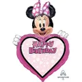 Anagram SuperShape Personalized Minnie Mouse Forever Happy Birthday P40 Foil Balloon