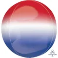 Anagram Orbz XL Ombre Red, White & Blue G20 Foil Balloon