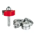 Freud Rabbeting Bit with Bearings for Multiple Depths (flush, 1/8",1/4", 5/16", 3/8", 7/16", 1/2") with 1/4" Shank (32-504)