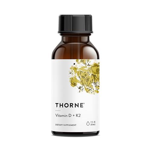Thorne Research - Vitamin D/K2 Liquid (Metered Dispenser) - Vitamins D3 and K2-1 Fluid Ounce (30 ml)