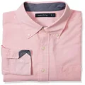 NAUTICA Men's Long Sleeve Solid Oxford Shirt, Orchid Pink, Small