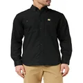 Carhartt Men's Rugged Professional Series Relaxed Fit Canvas Long Sleeve Work Shirt, Black, Medium