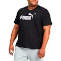 PUMA Men's Essential Big & Tall Logo T-Shirt, Cotton Black Heather, 3X-Large Tall