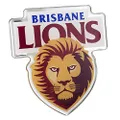 Fan Emblems AFL Brisbane Lions Lensed Chrome Supporter Logo Decal