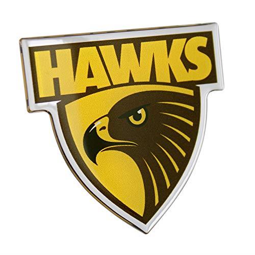 Fan Emblems Hawthorn Hawks Lensed Chrome AFL Supporter Logo