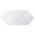 DII 100% Cotton, Machine Washable Everyday Basic Buffet Napkin, 16 x 16, White, Set of 12