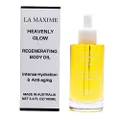 La Maxime Heavenly Glow Regenerating Body Oil - 100% Natural Skin Moisturizer & Hydrating Massage Oil - Vegan & Cruelty Free Oil for Radiant & Healthy Looking Glow - Nourishing Bath Oil (3.4 fl oz100ml)