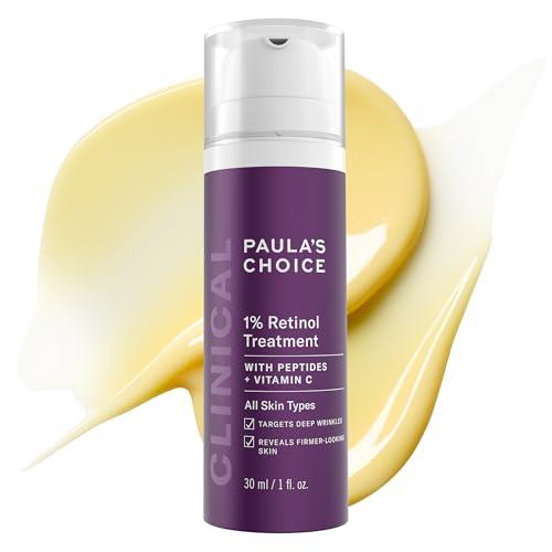 Paula's Choice CLINICAL 1% Retinol Treatment Cream with Peptides, Vitamin C & Licorice Extract, Anti-Ageing & Wrinkles, 30 mL Bottle