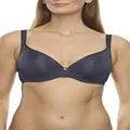 Hestia Women's Underwear Contoured Comfort Bra, Charcoal, 16DD