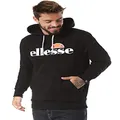 Ellesse Mens Classic Hooded Sweatshirt, Black, XX-Large US