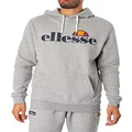 Ellesse Mens Classic Hooded Sweatshirt, Grey Marl, Large US
