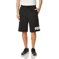 PUMA Men's Big & Tall Essentials Big Logo 10" Fleece Shorts, Cotton Black/Puma White, XX-Large Big Tall