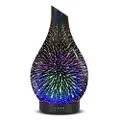Essential Oil Diffuser 120ML Aroma Ultrasonic Humidifier with Handmade Glass BPA Free Waterless Auto-Off Timer Setting for Home Yoga Office