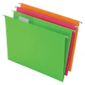 Pendaflex Glow Hanging File Folders, Letter Size, Assorted, Case Pack of 12 (81670)
