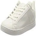 DC Women's Court Graffik Casual Low Top Skate Shoe, White/White/White 6.5 Medium Us