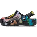 Crocs Unisex Child Kids' Classic Tie Dye | Slip on Shoes for Boys and Girls Clog, Black/Pastel, 6 Toddler US