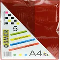 Osmer A4 Book Cover, Multicolour (Pack of 5)