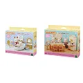 Sylvanian Families 5340 Dining Room Set Accessories & 5286 Country Bathroom Set Furniture Toy