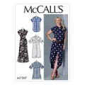 McCall's M7387 Women's Top Tunic Belted Dress, Size 30-40