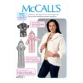 McCall's 7511 Misses' Open-Front Jackets with Shawl Collar and Hood, Size 16-18-20-22-24-26