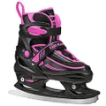 Lake Placid Summit Girl's Adjustable Ice Skate Black/Pink Small (10J – 13)