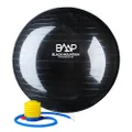 Black Mountain Products Static Strength Exercise 2000 Lbs Stability Ball with Pump, Black, 75 cm