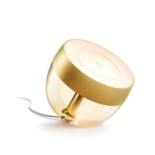 Philips Hue Iris White and Colour Ambiance Smart Table Light v4 [Gold] with Bluetooth, Compatible with Alexa, Google Assistant and Apple Homekit