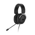 ASUS TUF Gaming H3 Gun Metal Gaming Headset - 3.5mm, Lightweight Durable Design, 7.1 Virtual Surround Sound, Compatible with Mobile, PC, PS5, PS4, Xbox, Switch