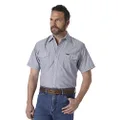 Wrangler Men's Authentic Cowboy Cut Work Western Short Sleeve Shirt - 14.5 - Chambray