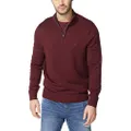Nautica Men's Quarter-Zip Sweater, Royal Burgundy, Medium