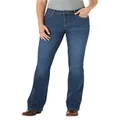 Wrangler Women's Aura Instantly Slimming Mid Rise Boot Cut Jean, Jennifer, 4 Short