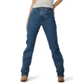 Wrangler Women's Cowboy Cut High Rise Slim Fit Tapered Leg Jean, Stonewash, 00-34