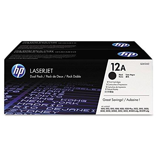 HP Q2612AD 12A Original LaserJet Toner Cartridges, Black, Multipack